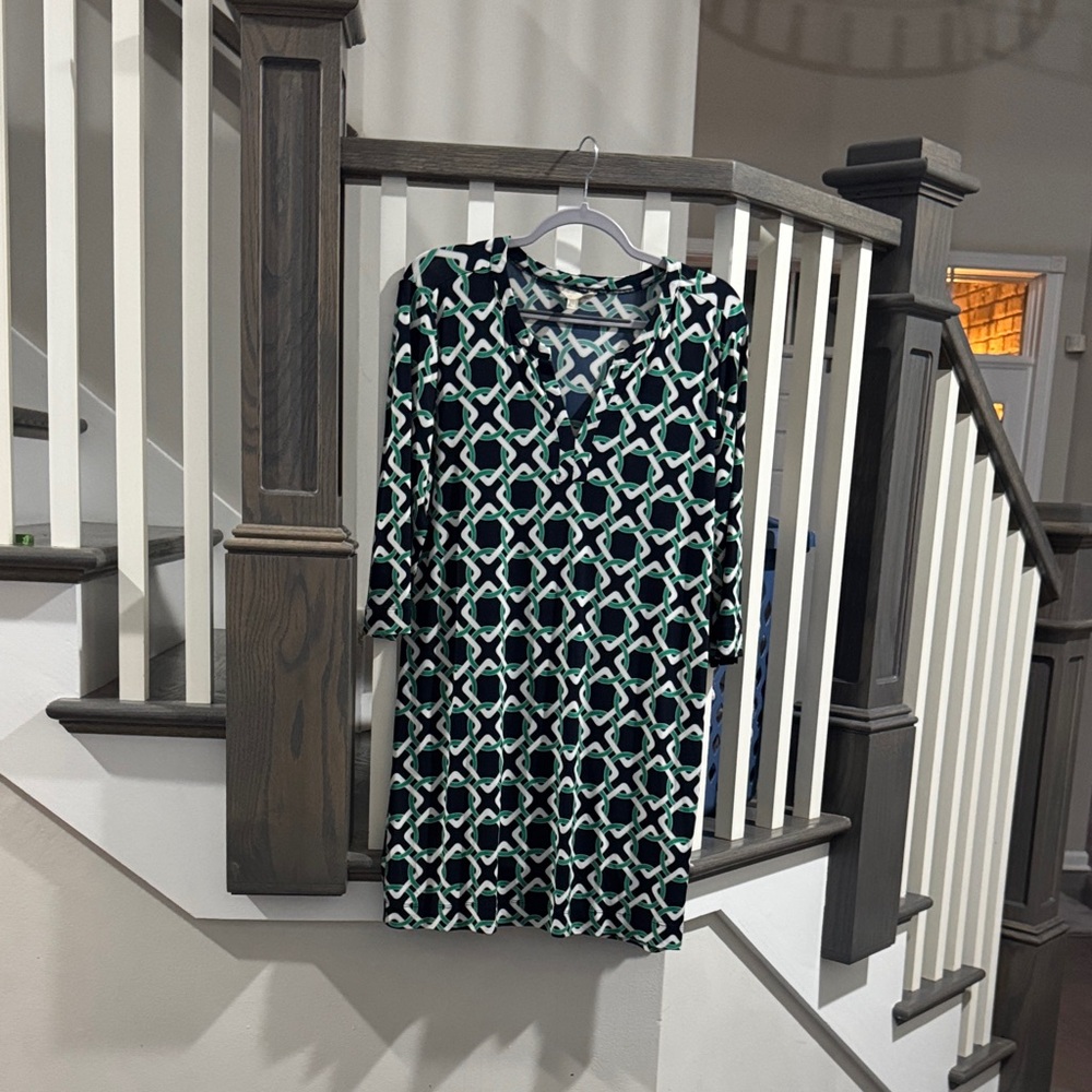 Banana Republic Geometric Long Sleeve Dress